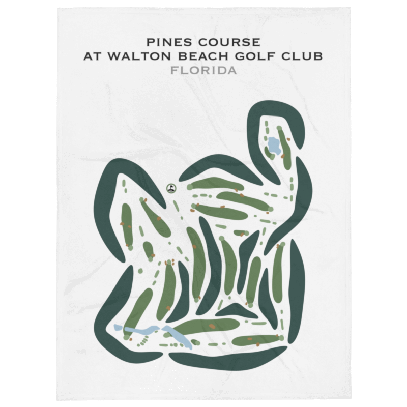 Pines Course at Walton Beach Golf Club, Florida - Printed Golf Courses