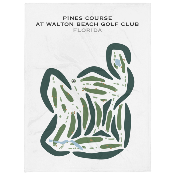 Pines Course at Walton Beach Golf Club, Florida - Printed Golf Courses