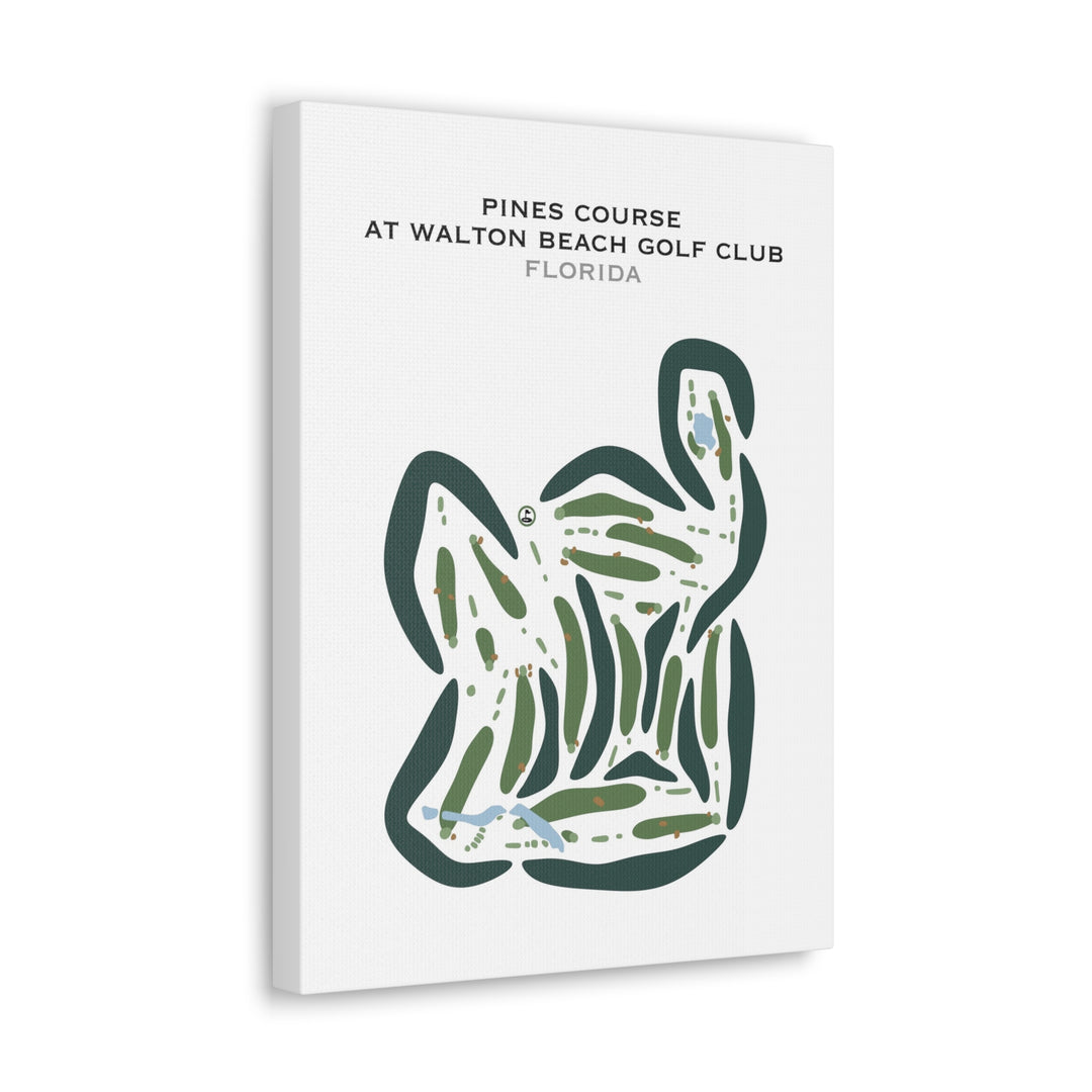 Pines Course at Walton Beach Golf Club, Florida - Printed Golf Courses