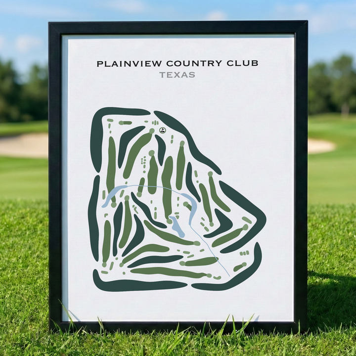 Plainview Country Club, Texas - Printed Golf Course