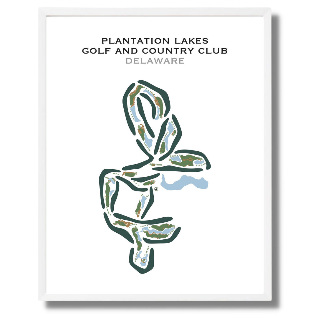 Plantation Lakes Golf and Country Club, Delaware - Printed Golf Courses