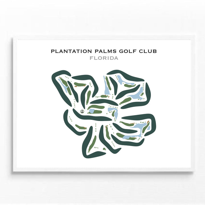 Plantation Palms Golf Club, Florida - Printed Golf Courses