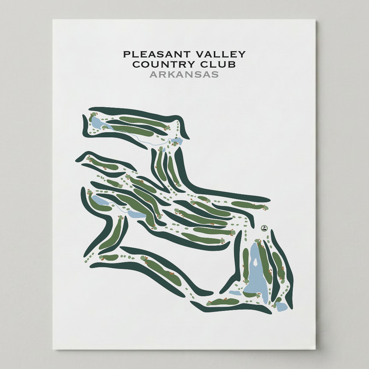 Pleasant Valley Country Club, Arkansas - Printed Golf Courses