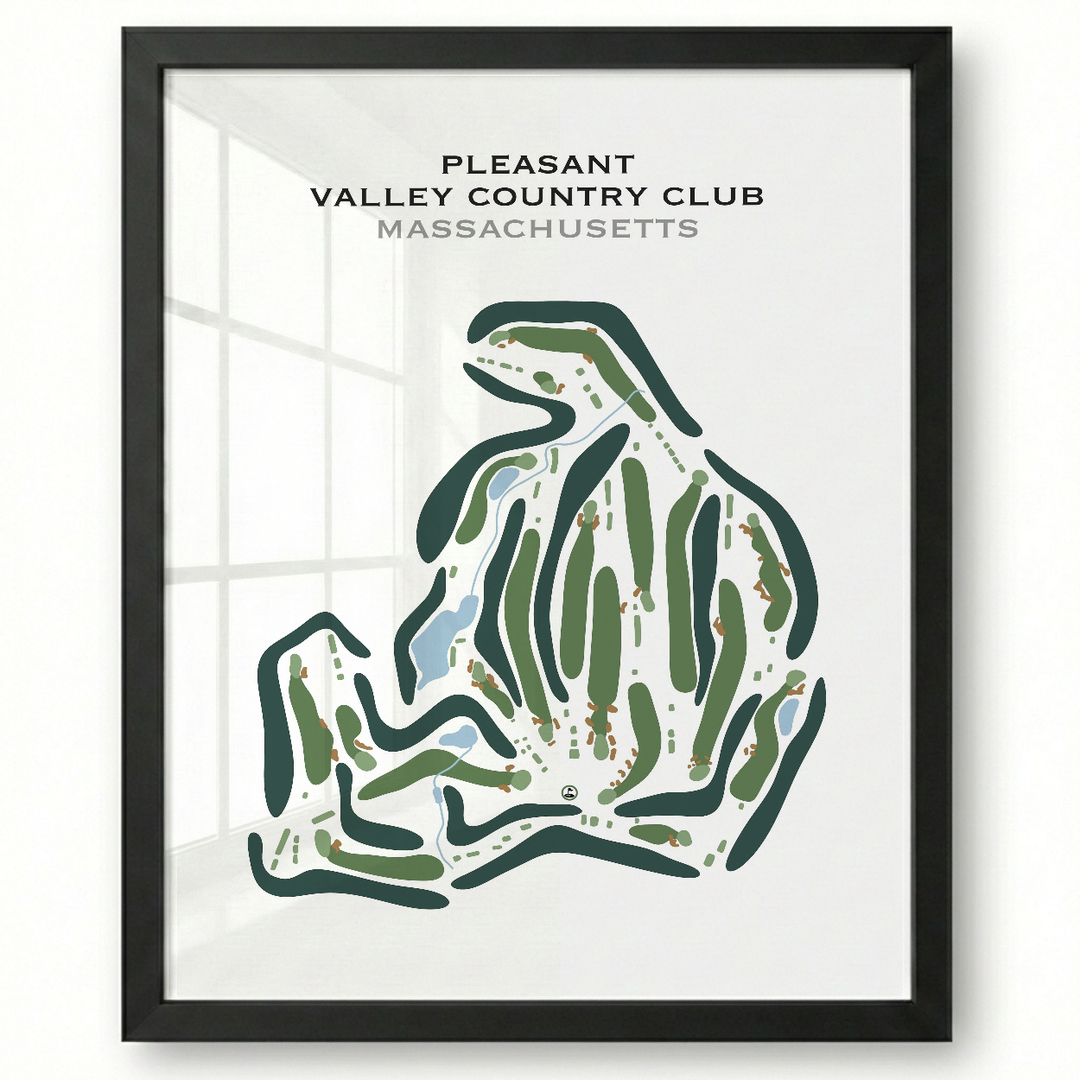 Pleasant Valley Country Club, Massachusetts - Printed Golf Course