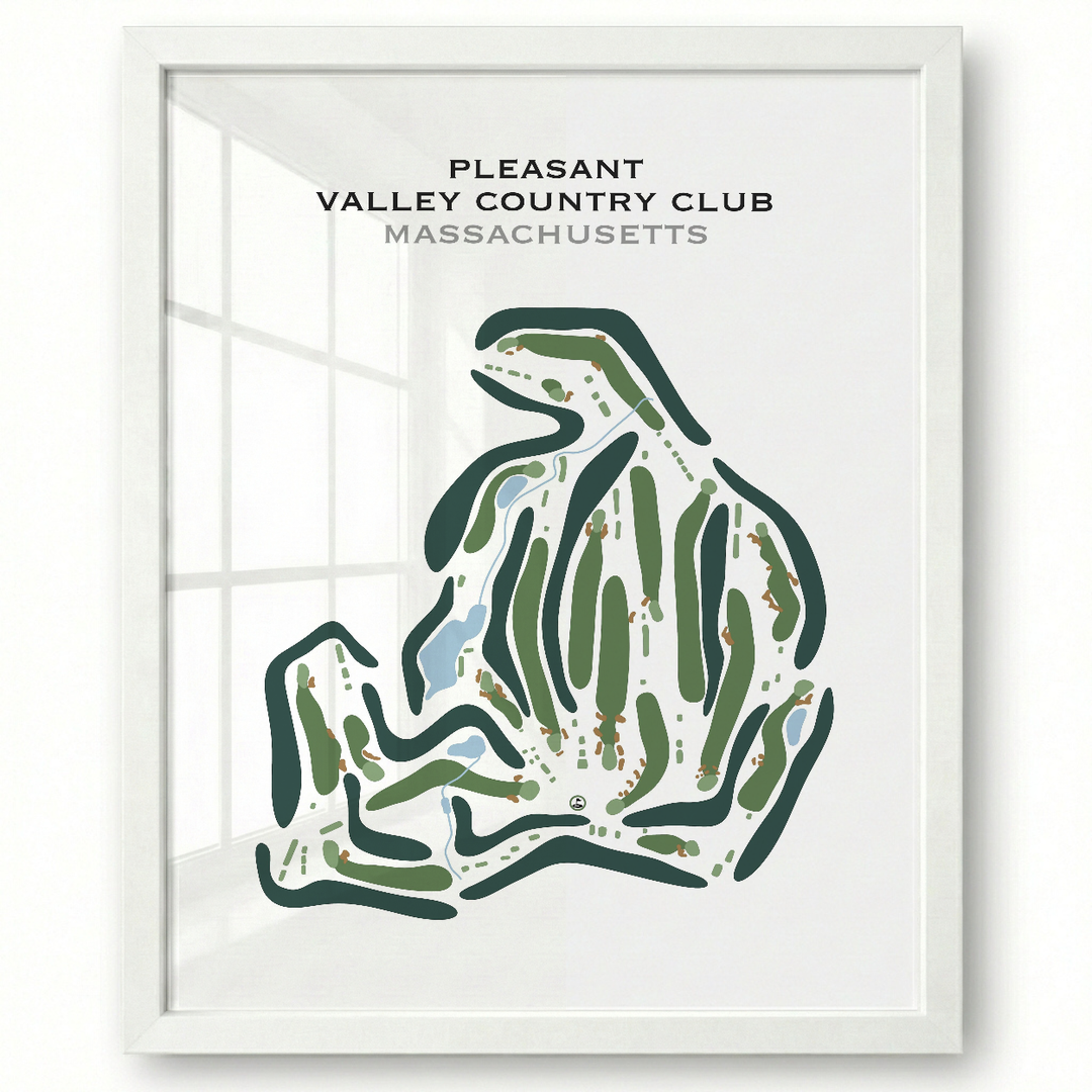 Pleasant Valley Country Club, Massachusetts - Printed Golf Course