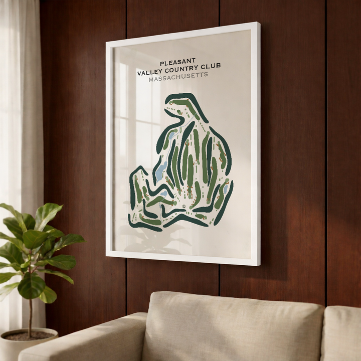 Pleasant Valley Country Club, Massachusetts - Printed Golf Course