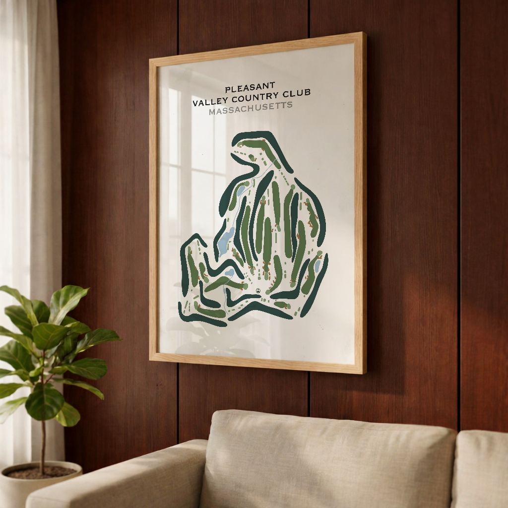 Pleasant Valley Country Club, Massachusetts - Printed Golf Course