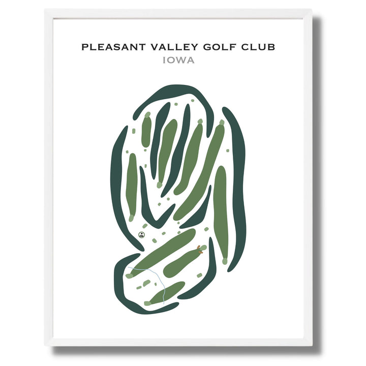 Pleasant Valley Golf Club, Iowa - Printed Golf Courses