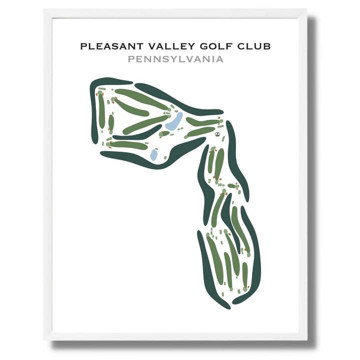 Pleasant Valley Golf Club, Pennsylvania - Printed Golf Course