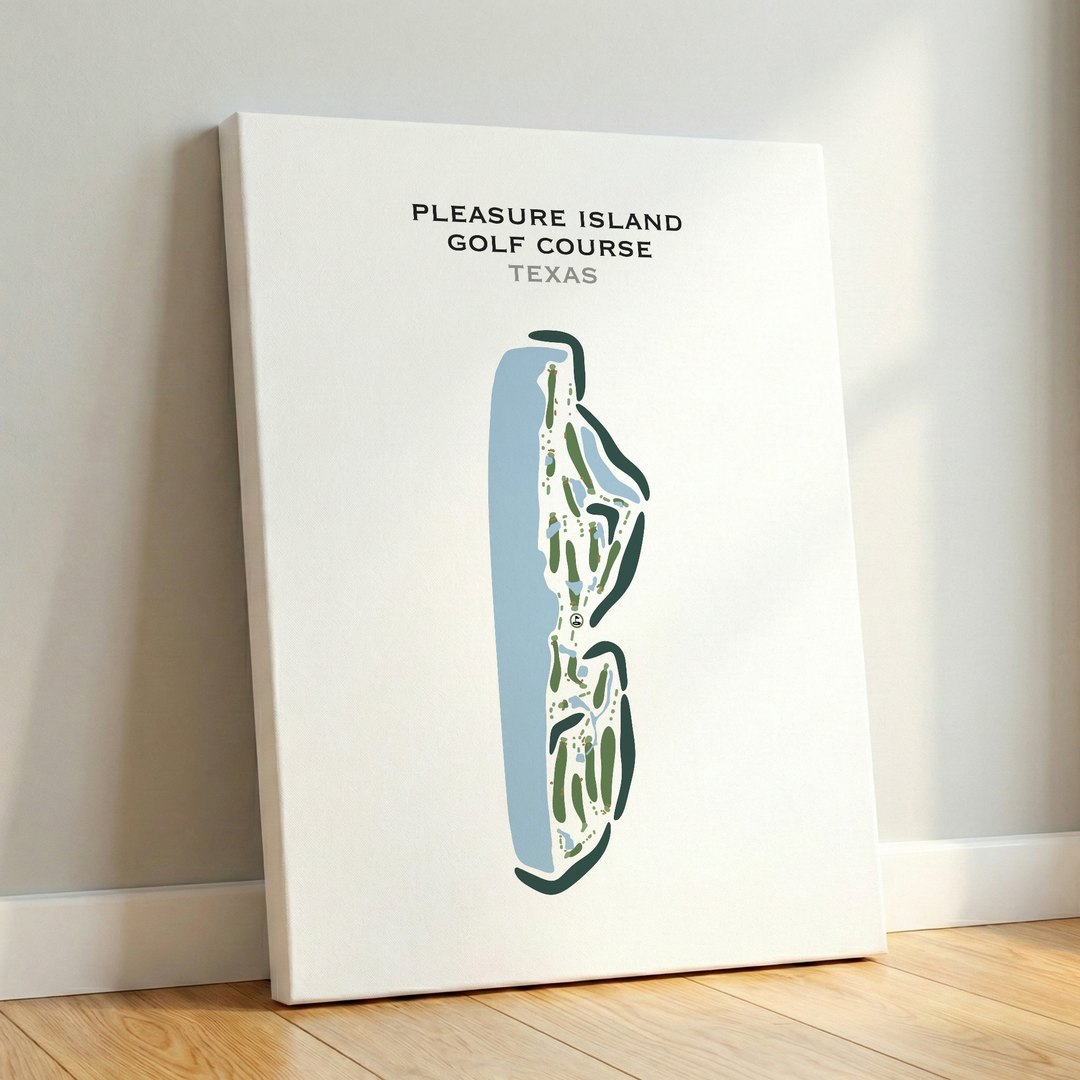 Pleasure Island Golf Course, Texas - Printed Golf Courses