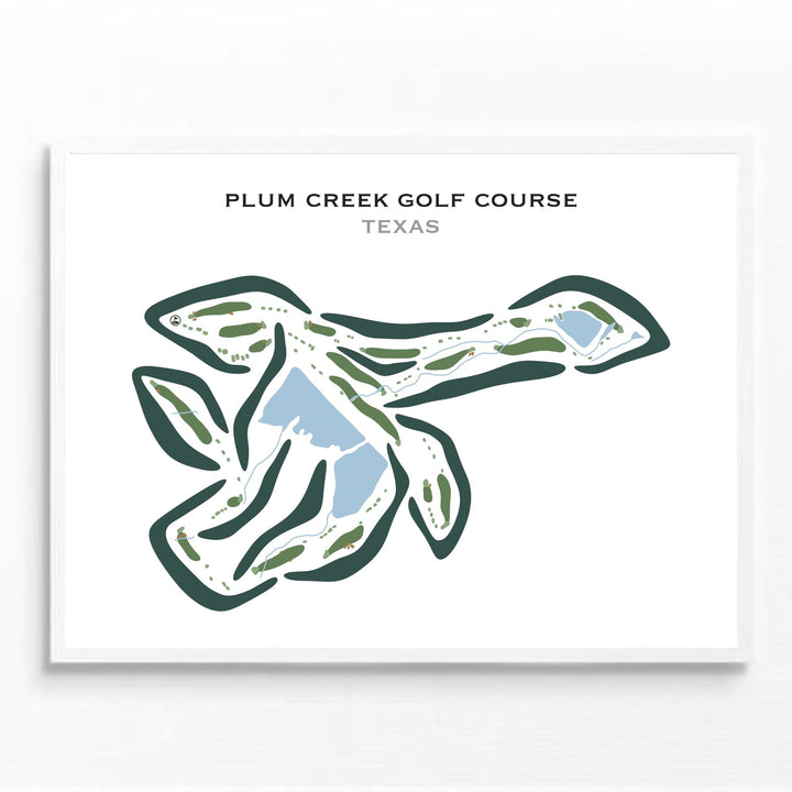 Plum Creek Golf Course, Texas - Printed Golf Courses