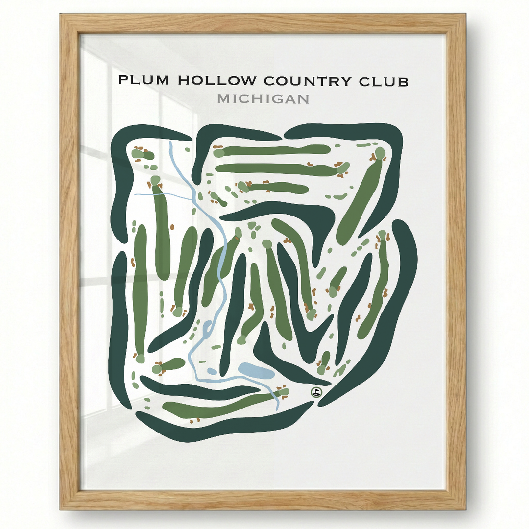 Plum Hollow Country Club, Michigan - Printed Golf Courses