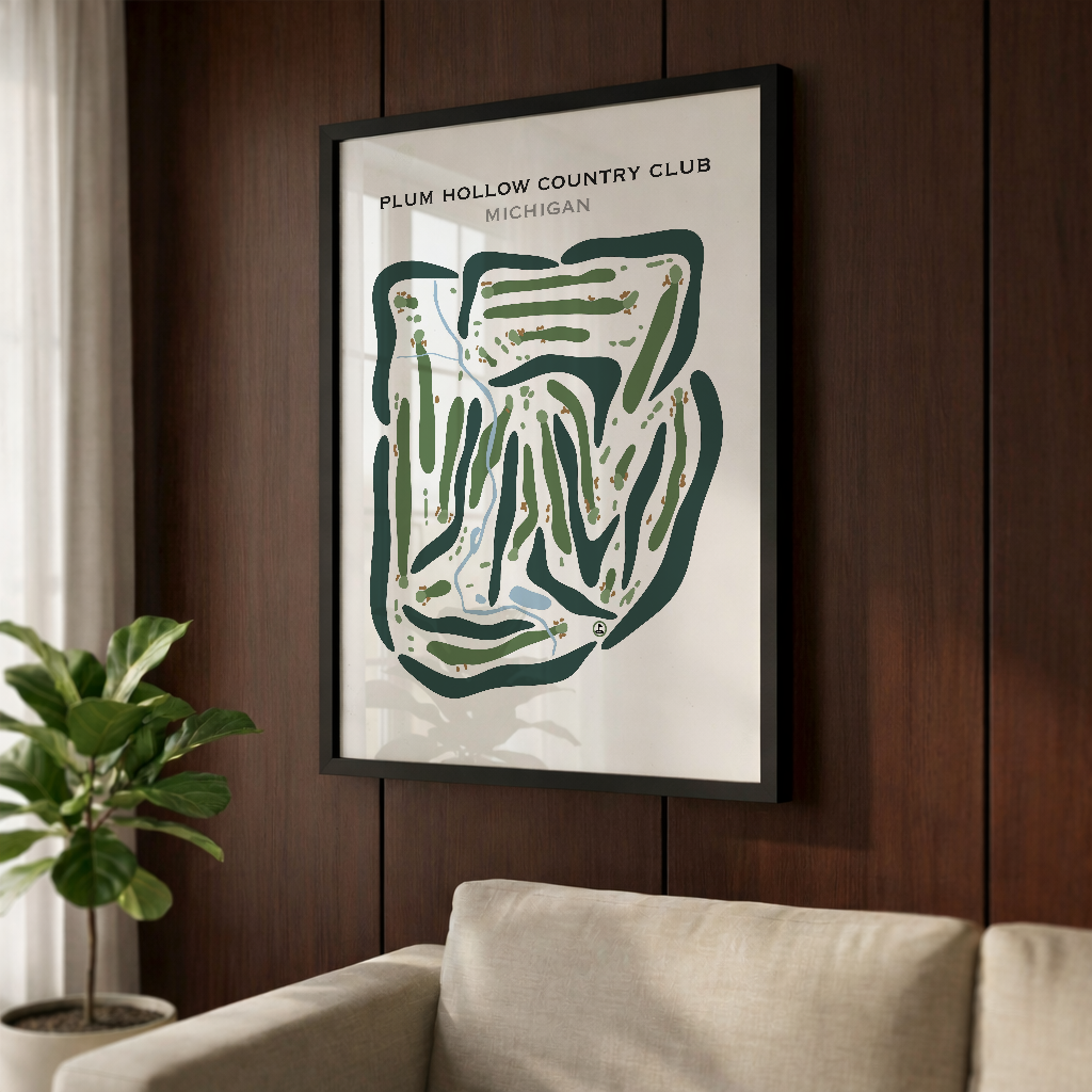 Plum Hollow Country Club, Michigan - Printed Golf Courses