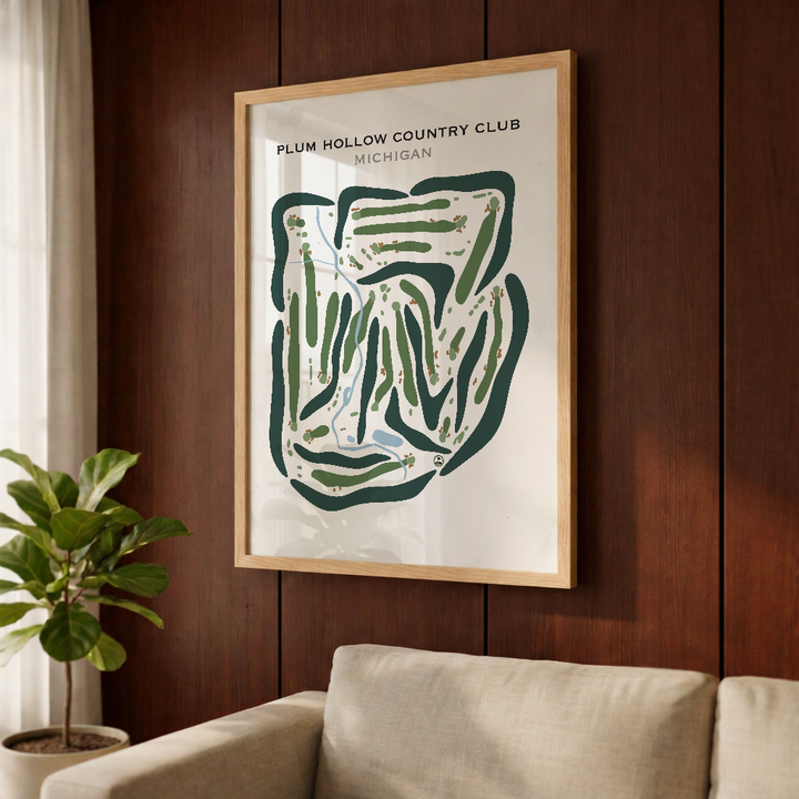 Plum Hollow Country Club, Michigan - Printed Golf Courses