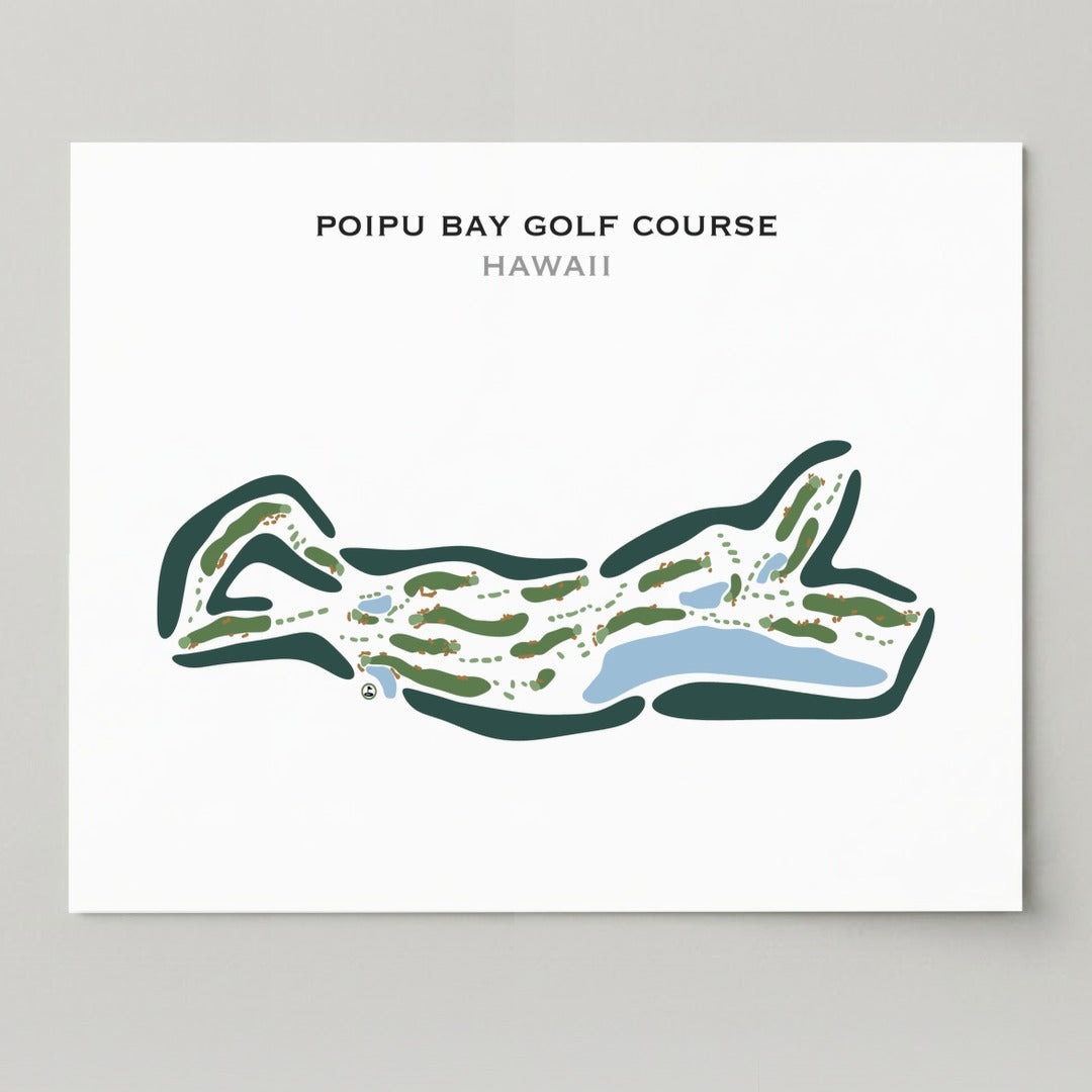 Poipu Bay Golf Course, Hawaii - Printed Golf Courses