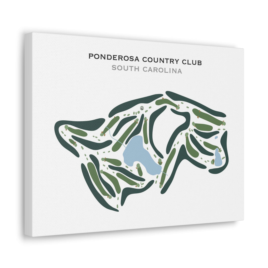 Ponderosa Country Club, South Carolina - Printed Golf Course