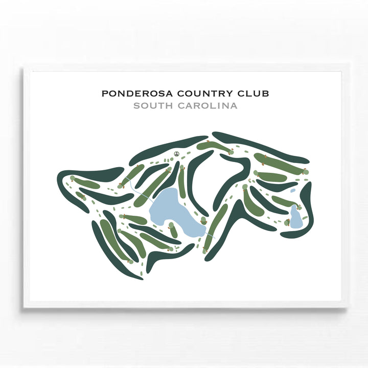 Ponderosa Country Club, South Carolina - Printed Golf Course