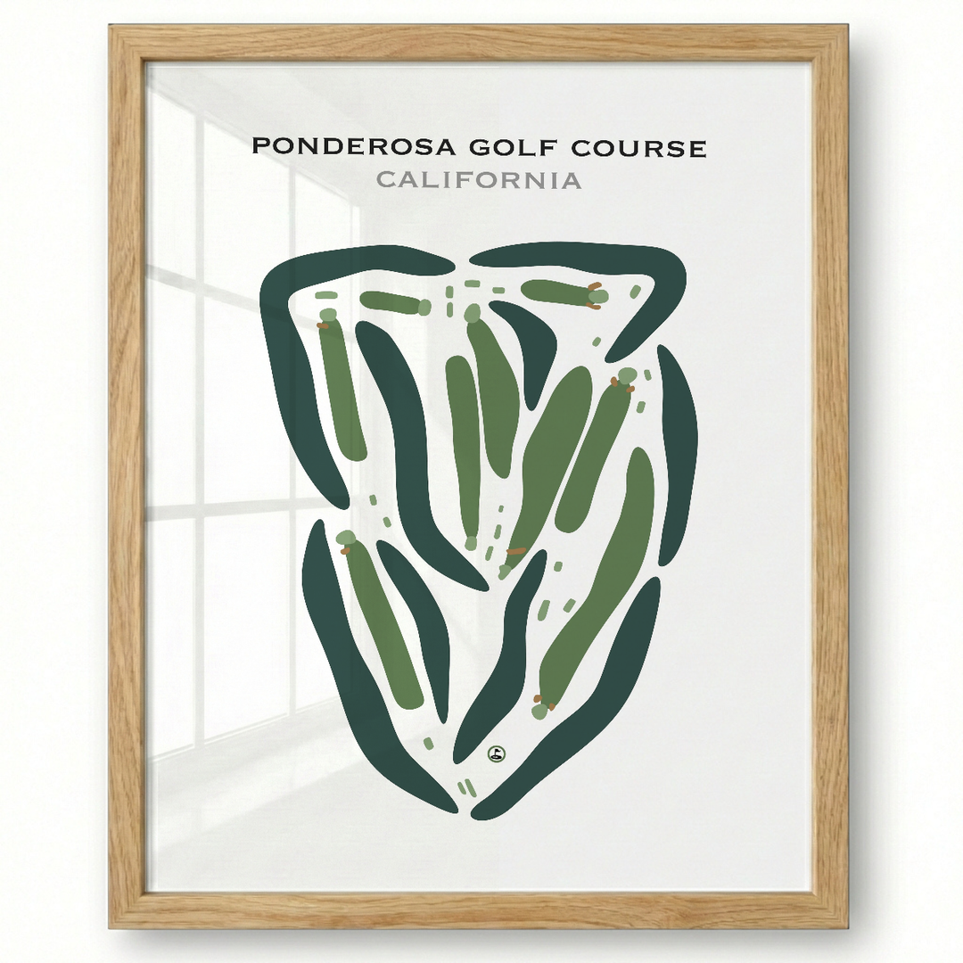 Ponderosa Golf Course, California - Printed Golf Courses