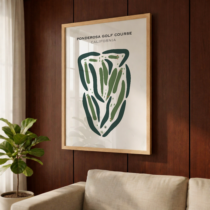 Ponderosa Golf Course, California - Printed Golf Courses