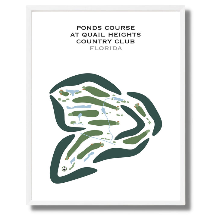 Ponds Golf Course at Quail Heights Country Club, Florida - Printed Golf Courses