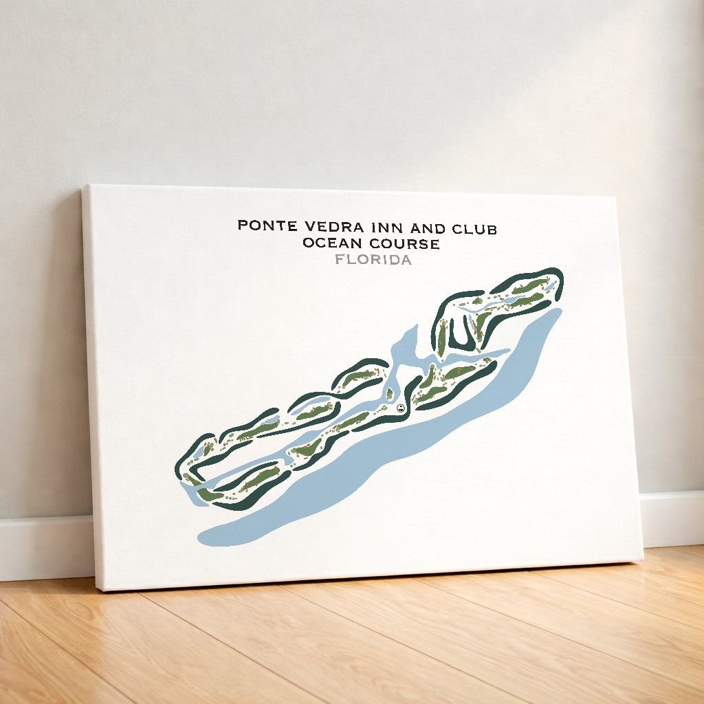 Ponte Vedra Inn & Club Ocean Course, Florida - Printed Golf Courses