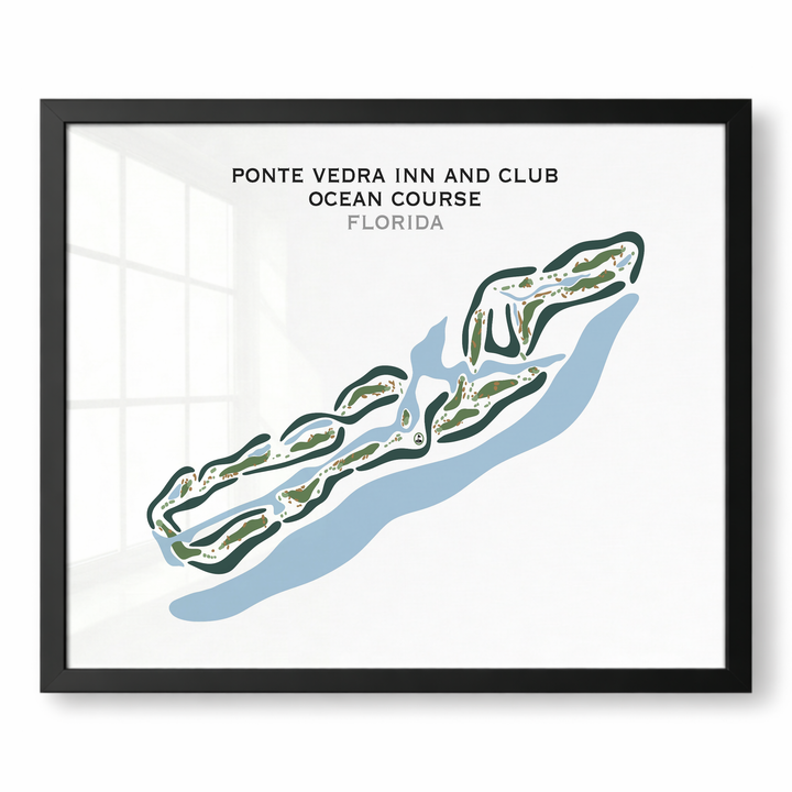 Ponte Vedra Inn & Club Ocean Course, Florida - Printed Golf Courses