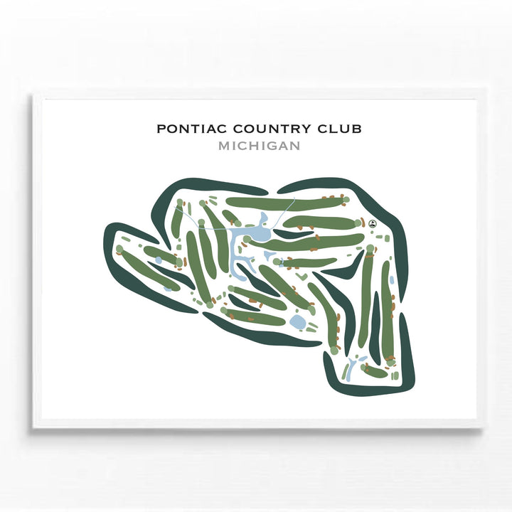 Pontiac Country Club, Michigan - Printed Golf Courses