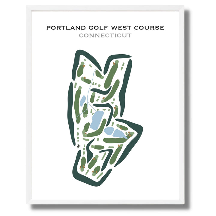 Portland West Golf Course, Connecticut - Printed Golf Courses