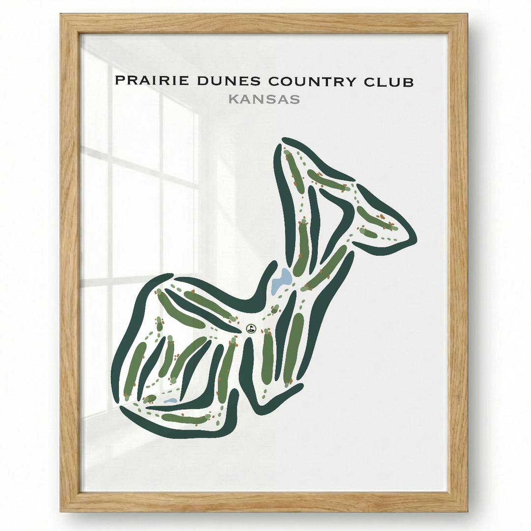 Prairie Dunes Country Club, Kansas - Printed Golf Courses
