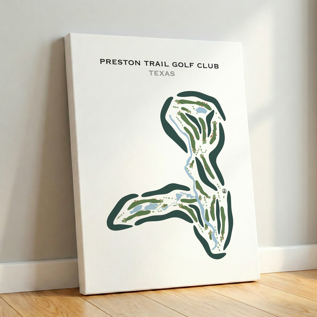 Preston Trail Golf Club, Texas - Printed Golf Course