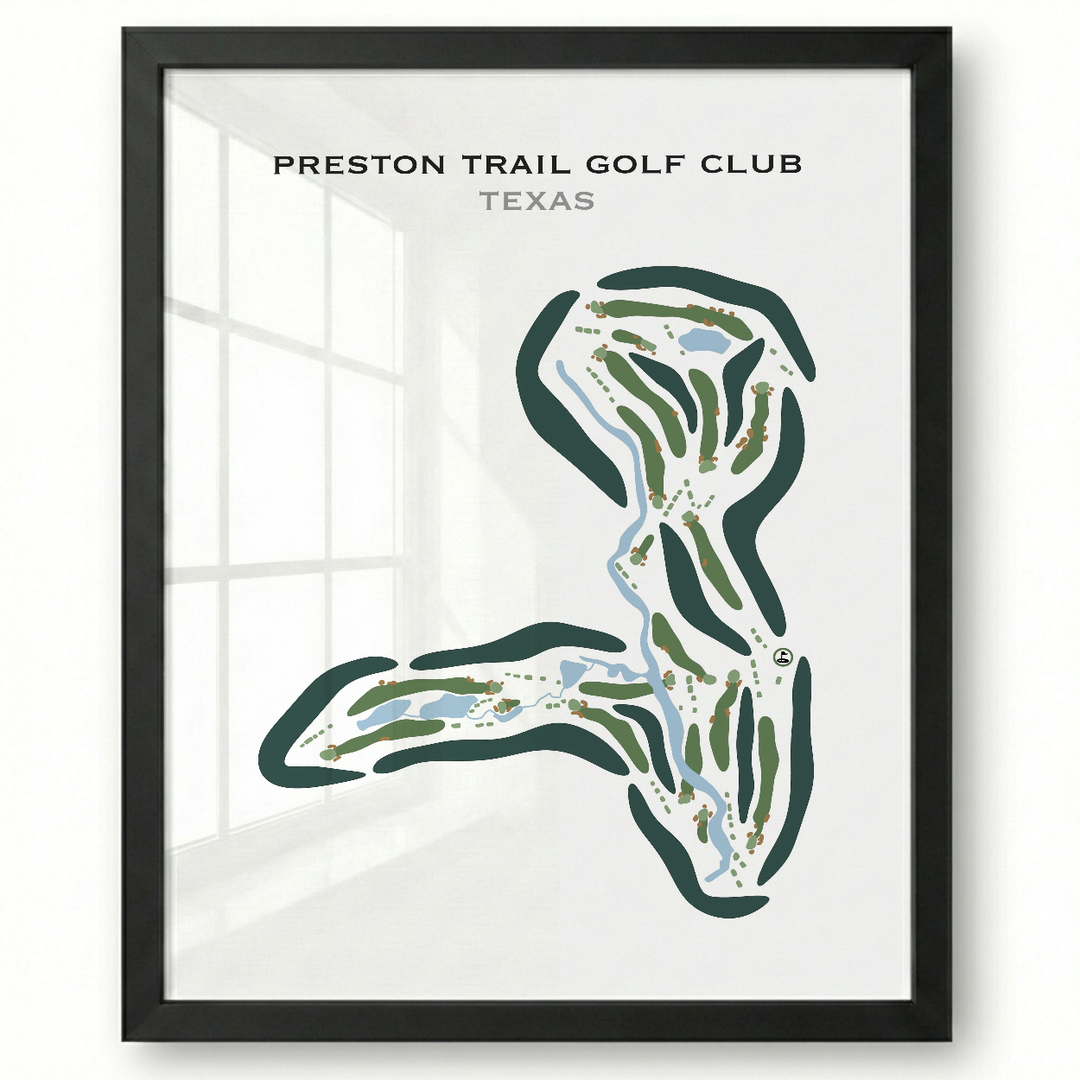 Preston Trail Golf Club, Texas - Printed Golf Course