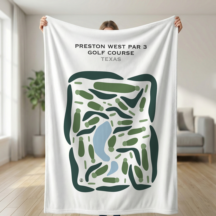 Preston West Par 3 Golf Course, Texas - Printed Golf Courses