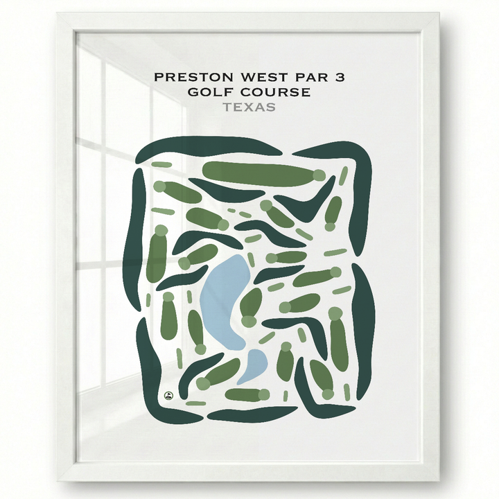 Preston West Par 3 Golf Course, Texas - Printed Golf Courses
