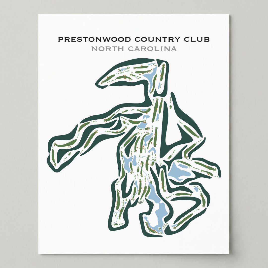 Prestonwood Country Club, North Carolina - Printed Golf Courses