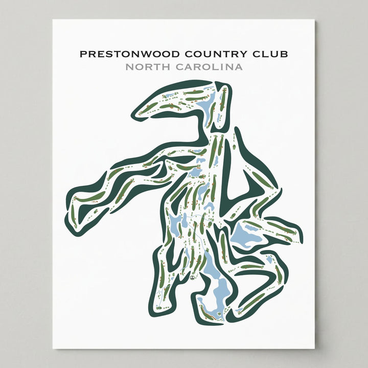 Prestonwood Country Club, North Carolina - Printed Golf Courses