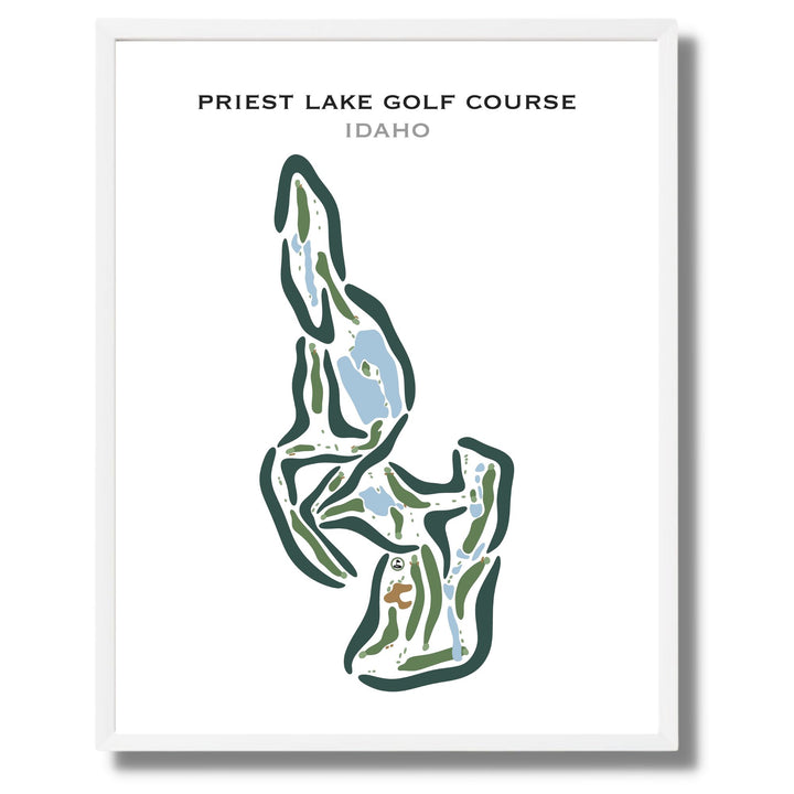 Priest Lake Golf Course, Idaho - Printed Golf Courses
