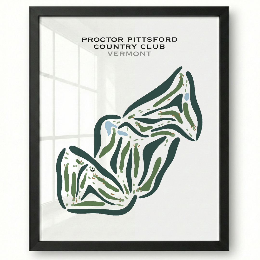 Proctor Pittsford Country Club, Vermont - Printed Golf Courses