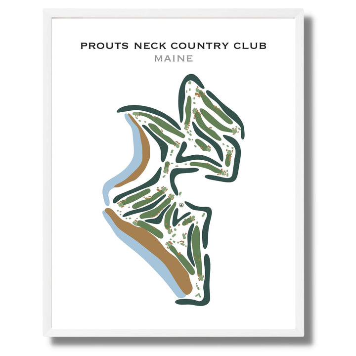 Prouts Neck Country Club, Maine - Printed Golf Course