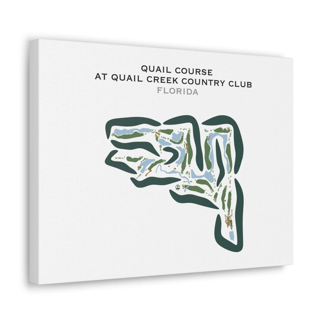 Quail Course at Quail Creek Country Club, Florida  - Printed Golf Courses