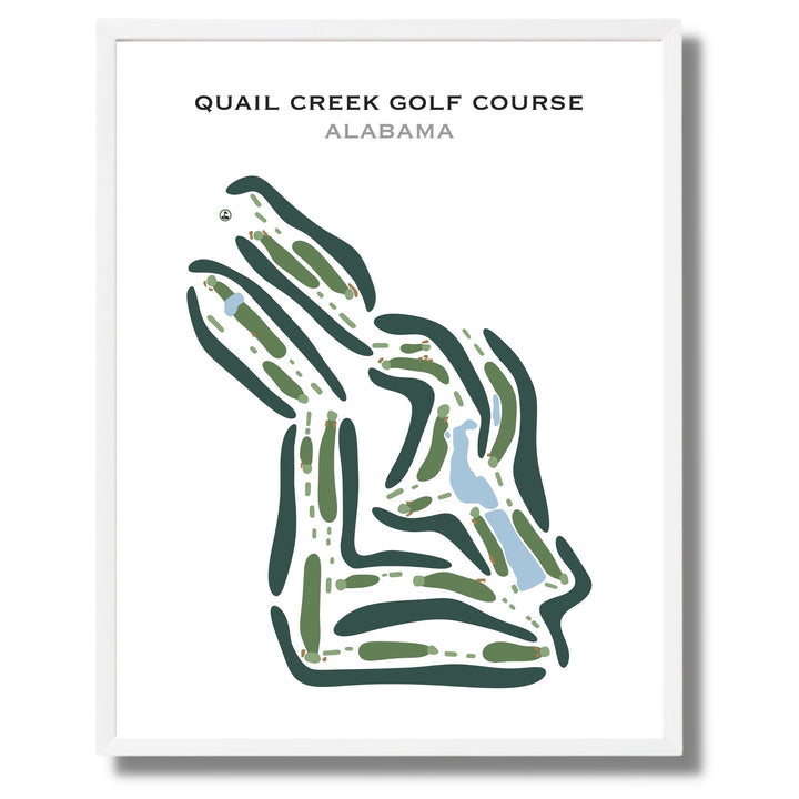 Quail Creek Golf Course, Alabama - Printed Golf Courses