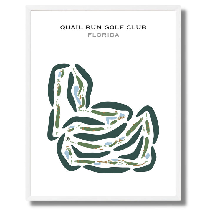 Quail Run Golf Club, Florida - Printed Golf Courses