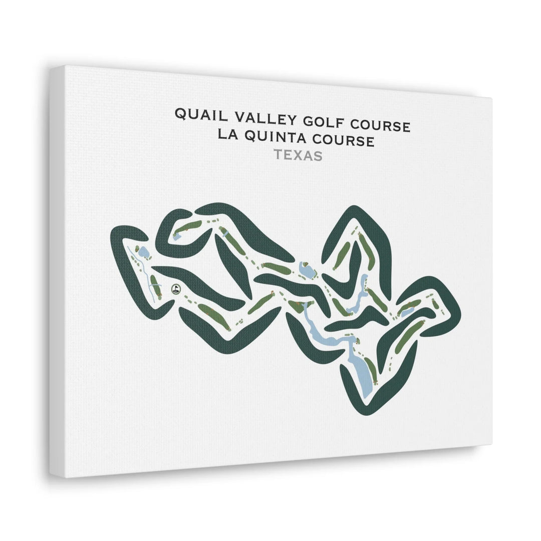 Quail Valley Golf Course, La Quinta Course, Texas - Printed Golf Courses