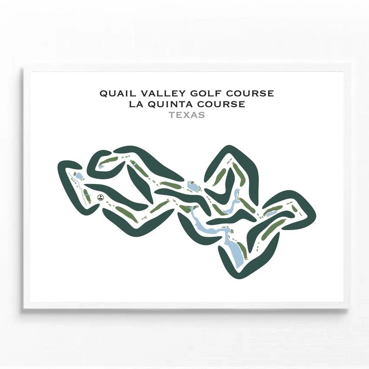 Quail Valley Golf Course, La Quinta Course, Texas - Printed Golf Courses