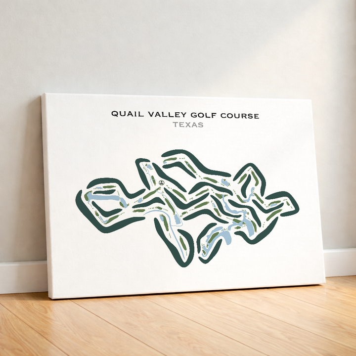 Quail Valley Golf Course, Texas - Printed Golf Courses