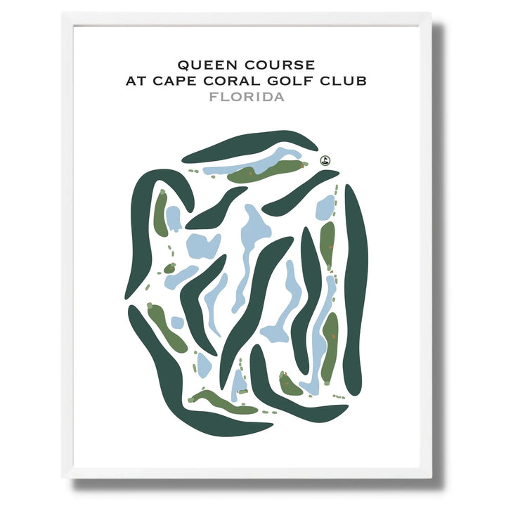 Queen Course at Cape Royal Golf Club, Florida  - Printed Golf Courses