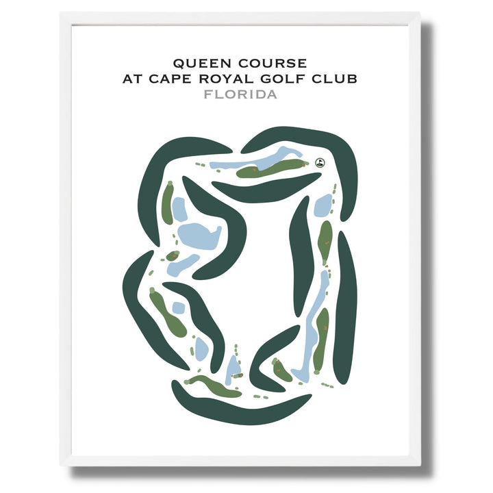 Queen Course at Cape Royal Golf Club, Florida  - Printed Golf Courses