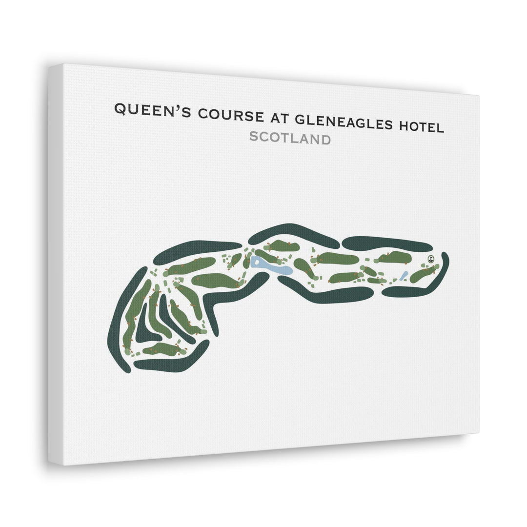 Queen's Golf Course at Gleneagles Hotel, Scotland - Printed Golf Courses
