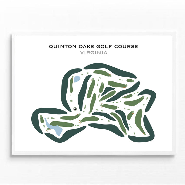 Quinton Oaks Golf Course, Virginia - Printed Golf Courses