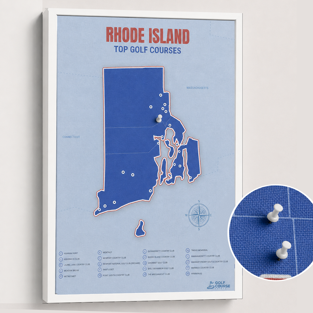Map of Rhode Island Golf Courses