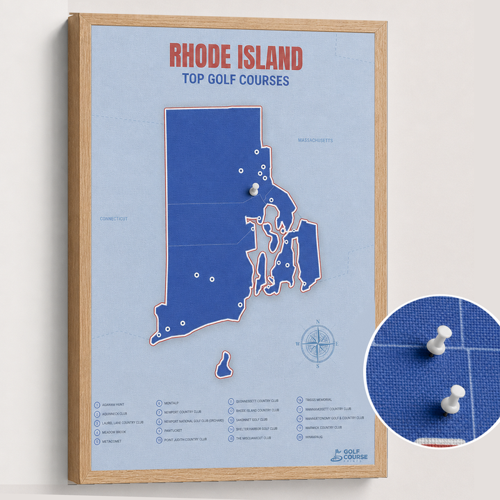 Map of Rhode Island Golf Courses